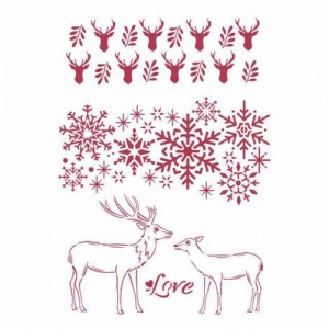 Stamperia Stencil - Winter Tales - Love - KSG478
