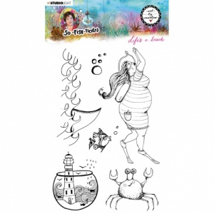 Studio Light Art by Marlene Clear Stamp Set - So-Fish-Ticated Collection #11 - Life's a Beach