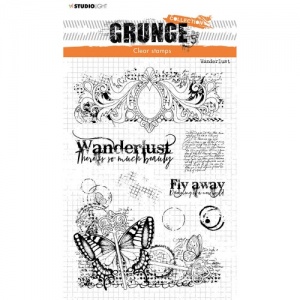 Studio Light Grunge Collection Clear Stamp Set - Wanderlust - SL-GR-STAMP228