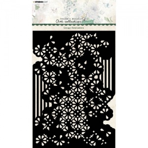 Studio Light Jenine's Mindful Art Essentials Collection Mask - Grungy Floral Pattern - JMA-ES-MASK78
