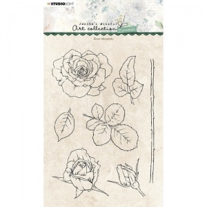 Studio Light Jenine's Mindful Art Essentials Collection Stamp Set - Rose Elements - JMA-ES-STAMP138