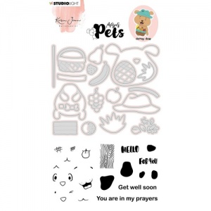 Studio Light Karin Joan - Missees Collection - Clear Stamp and Dies - Building Pets - Dog Missees - KJ-MDKJ-SCD04