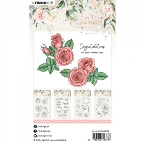 Studio Light Clear Stamp Set - Another Love Story - Rose Flower - SL ...