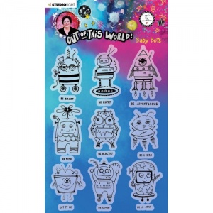 Studio Light Art by Marlene Clear Stamp Set - Out of This World Collection - Baby Bots - ABM-OOTW-STAMP74