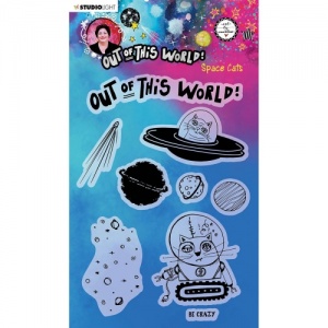 Studio Light Art by Marlene Clear Stamp Set - Out of This World Collection - Space Cats - ABM-OOTW-STAMP71