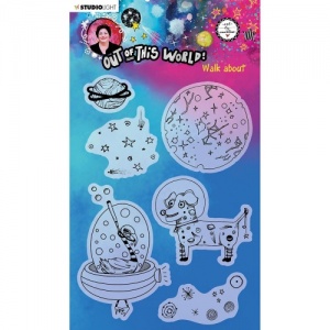 Studio Light Art by Marlene Clear Stamp Set - Out of This World Collection - Walk About - ABM-OOTW-STAMP69