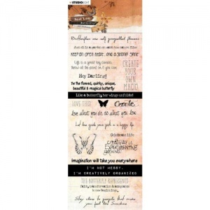Studiolight Just Lou Butterfly Collection Chipboard Quotes - JL07