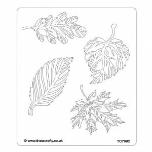 That's Crafty! 6.5ins x 7.5ins Stencil - Skeleton Leaves - TC7002