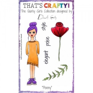 That's Crafty! Clear Stamp Set - The Quirky Girls Collection - Penny