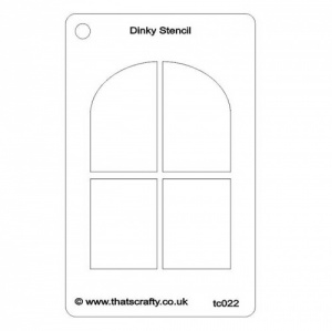 That's Crafty! Dinky Stencil - Arched Window - TC022