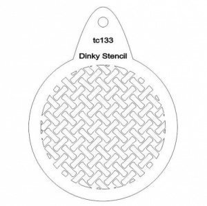 That's Crafty! Round Dinky Stencil - Basket Weave - TC133