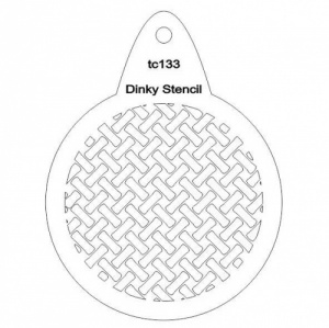 That's Crafty! Round Dinky Stencil - Basket Weave - TC133