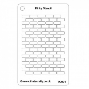 That's Crafty! Dinky Stencil - Brick Repeat Background - TC001