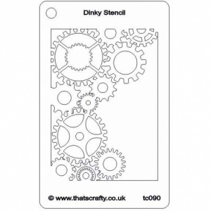 That's Crafty! Dinky Stencil - Cogs - TC090