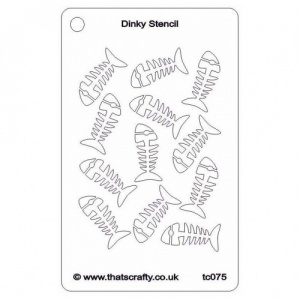 That's Crafty! Dinky Stencil - Fish Bones - TC075