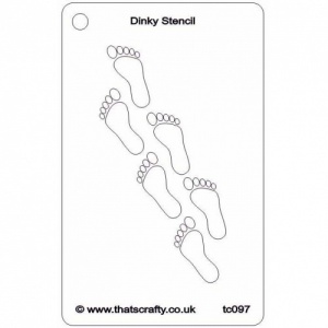 That's Crafty! Dinky Stencil - Foot Prints - TC097