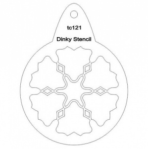 That's Crafty! Round Dinky Stencil - Funky Flower - TC121