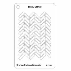 That's Crafty! Dinky Stencil - Herringbone Background - TC024