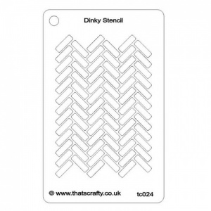 That's Crafty! Dinky Stencil - Herringbone Background - TC024