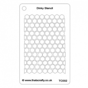 That's Crafty! Dinky Stencil - Honeycomb Background - TC002