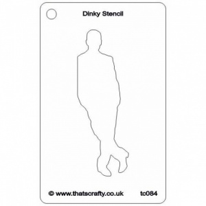 That's Crafty! Dinky Stencil - Leaning Man - TC084