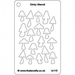 That's Crafty! Dinky Stencil - Mushrooms - TC115