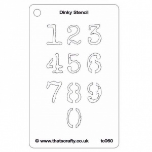 That's Crafty! Dinky Stencil - Numbers - TC060