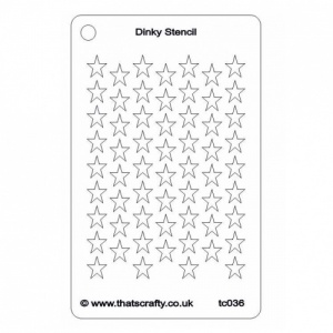 That's Crafty! Dinky Stencil - Punchinella Stars - TC036
