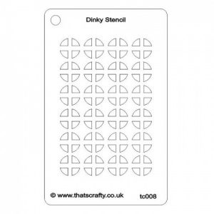 That's Crafty! Dinky Stencil - Quarter Circles Background - TC008