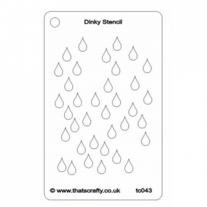 That's Crafty! Dinky Stencil - Raindrops Background - TC043
