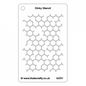 That's Crafty! Dinky Stencil - Reverse Honeycomb Background - TC031