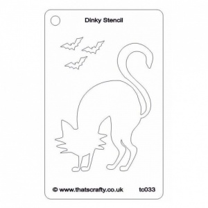 That's Crafty! Dinky Stencil - Scaredy Cat - TC033