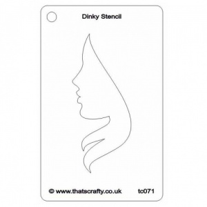 That's Crafty! Dinky Stencil - Silhouette Face 1 - TC071