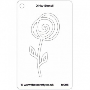 That's Crafty! Dinky Stencil - Spiral Flower - TC096