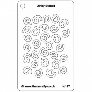 That's Crafty! Dinky Stencil - Squiggles - TC117