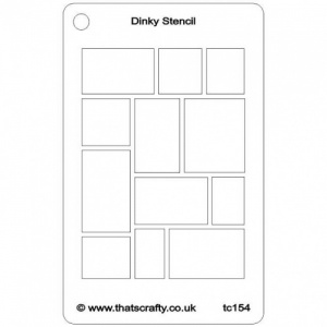 That's Crafty! Dinky Stencil - Squares and Rectangles - TC154