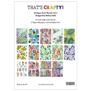 That's Crafty! A4 Paper Pack - Florals Set 1