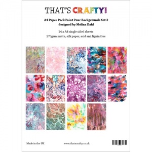 That's Crafty! A4 Paper Pack - Paint Pour Backgrounds Set 2