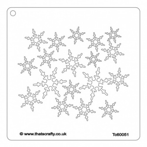 That's Crafty! 6ins x 6ins Stencil - Snowflakes - TC60051