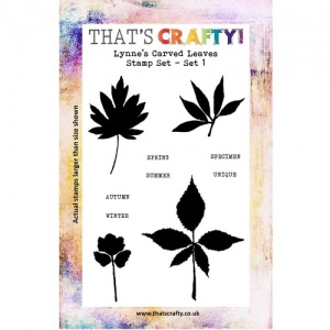 That's Crafty! Clear Stamp Set - Lynne's Carved Leaves - Set 1