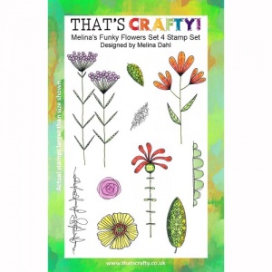 That's Crafty! Clear Stamp Set - Funky Flowers Set 4