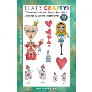 That's Crafty! Clear Stamp Set - Random Artist 222 - The Alice Collection Set 1