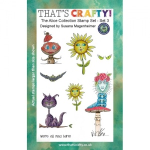 That's Crafty! Clear Stamp Set - Random Artist 222 - The Alice Collection Set 3