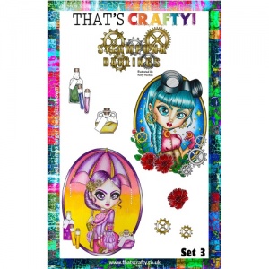 That's Crafty! Clear Stamp Set - Steampunk Darlings Set 3