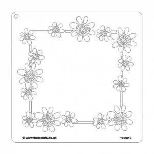 That's Crafty! 8ins x 8ins Stencil - Daisy Frame - TC8012