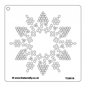 That's Crafty! 6ins x 6ins Stencil - Dotty Snowflake - TC6018