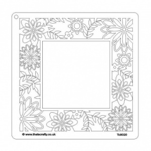 That's Crafty! 8ins x 8ins Stencil - Flower Border - TC8020