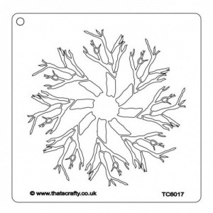 That's Crafty! 6ins x 6ins Stencil - Tree Snowflake - TC6017