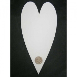 That's Crafty! Surfaces White/Greyboard Hearts - Pack of 6 - #10