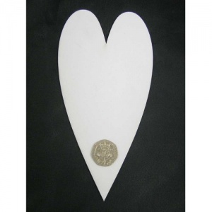 That's Crafty! Surfaces White/Greyboard Hearts - Pack of 6 - #8